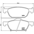 1x ORIGINAL® Brembo P 28 044 Bremsbelagsatz, Scheibenbremse Vorne, inkl.