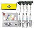 4x MAGNETI MARELLI Zündspule+4x NGK Zündkerze Laser Platinum für Renault Scénic