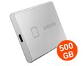 Samsung T7 Touch 500GB Portable SSD USB-C 3.1 silber UASP USBC SSD extern NEU