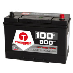 Asia Autobatterie 12V 100Ah 800A/EN hohe STARTKRAFT + Pluspol Rechts Batterie