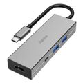 Hama 4-Port USB-C 3.2 Gen1 Hub mit HDMI 2x USB-A 1x USB-C 1x HDMI Aluminium