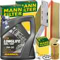 MANN INSPEKTIONSPAKET+5L MANNOL 504 5W-30 ÖL passend für VW GOLF 6 AUDI A3 TDI