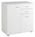 Kommode Sideboard Highboard Schrank Anrichte Wohnzimmer 2 Türen Schubladen Weiß