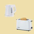 Severin Set Wasserkocher 1,0 L WK 3411 + Toaster AT 2286 - weiß