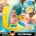 Baby Schwimmring mit Abnehmbarem Sonnendach Schwimmhilfe Schwimmsitz Kinder NEU