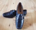 Paul Green 3 1/2 36,5 Slipper Loafer Mokassin Leder schwarz Stretcheinsätze