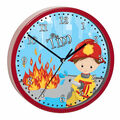 Kinder Wanduhr Kinderzimmer Kinderwanduhr Kinderuhr mit Namen Feuerwehrmann