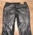 " BRAX " Damen- LEDERJEANS / Lederhose in schwarz aus Nappaleder Gr. 44