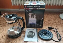 Russell Hobbs Wasserkocher Glas, Classic Glass Kettle, Glas-Wasserkocher, 2400 W