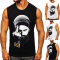 Tank Top T-Shirt Tanktop Tee Achselshirt Muskelshirt Aufdruck Herren BOLF Print