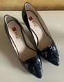 ♣ HÖGL Pumps schwarz Lack Lackleder mit Quaste Leder Gr. 7 bzw. 41 