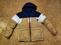 Tommy Jeans Steppjacke mit Kapuze khaki Gr: L beige blau weiß technical fibers