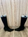 PRADA Schwarze Luxus Stretch Stoff Stiefel Gr. 41 - 2 Stiefelspanner