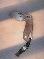 MKM Isonzo Cleaver Micarta + Lanyard (Glow in the Dark Micarta Bead)