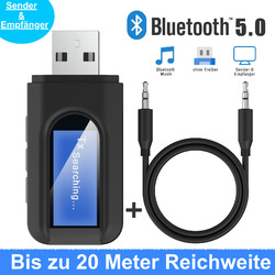 Bluetooth Transmitter Empfänger Sender 2-in-1 Wireless Aux Audio Adapter TV NEU✅ 1-2 TAGE LIEFERUNG✅ DE-HÄNDLER ✅ SENDER & EMPFÄNGER ✅