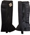 Equipage  Mini Stiefel Chaps, Wadenchaps Reitchaps Schwarz Gr.: S / Long H44 W32