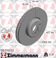 1x ZIMMERMANN Bremsscheibe FORMULA F 150.2937.32 Alu-Topf genietet Alu hub 316