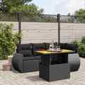 Gartenmöbel Sofa Garnitur Gartengarnitur Garten Sitzgruppe 5-tlg. Schwarz vidaXL