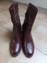 Stiefelette, Tamaris Gr. 39, neu, Leder, braun, gefüttert,