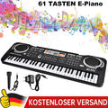 E-Piano Klavier Elektrische Kinder Klaviertastatur Digital 61 Tasten 6 Demos