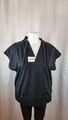 Damen Sport Shirt Neu Gr. 52/54 bpc Activ Wear Schwarz Mit Kurzen Ärmel  Kapuze 