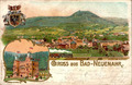 LITHO GRUß AUS BAD NEUENAHR KREIS AHRWEILER HAUS AUF DEM JOHANNISBERG 2BILD 1901