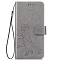 Handy Hülle Schutz Tasche Cover Flip Case Kartenfach Wallet Etuis Bumper Blumen