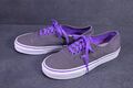 Vans Authentic Unisex Sneaker Skaterschuhe grau lila Gr. 40,5 Canvas CH2-152