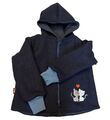 Wendejacke Jacke Baby Kinder  Kapuze Wollwalkjacke Bündchen Wollwalk bestickt