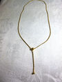 Kette Y-Collier Gelb-Gold 585/14 ct., Venezianer-Kette massiv 42 cm, 3 Gramm***