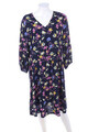 Dress In Kleid Damenkleid Blumen Print XXXL dunkelblau Pinktöne