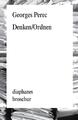 Denken/Ordnen - Georges Perec -  9783037347409