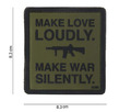 US Army Aufnäher Tactical Morale Patch Make Love Loudly Green