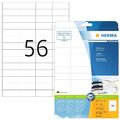 HERMA 5052 Self Adhesive Multipurpose Labels, 56 Labels per A4 Sheet, 25 Sheets,