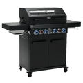 TAINO PLATINUM YAMARA DARK 4+2 Gasgrill Stahl 4 Brenner Sear-Burner Backburner