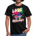 Trolls Love Always Regenbogen Farben Männer T-Shirt