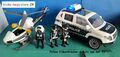 Playmobil Polizei - Hubschrauber und Auto aus Set 9372 Polizeizentrale