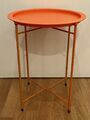 Beistelltisch Gartentisch Orange 39,5cm Balkon Tisch