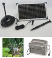 20W Solarpumpe Solar Teichpumpe Tauch Akku Batterie Gartenteich Pumpe Teich NEU