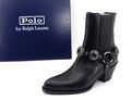 POLO RALPH LAUREN BOOTS MID COWBOY-BIKERSTIEFELETTE Stiefelette Schwarz Gr. 38,5