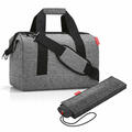 reisenthel Reisestasche allrounder M Set mit umbrella pocket mini Twist Silver