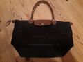 KULT, Longchamp Le Pliage, black/camel, NP 130 EUR