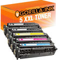 5 Toner XXL für HP Color Laserjet CP 2025 DN CP 2025 X CP 2025 CC530A-CC533A