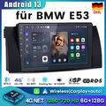 Android 13 Für BMW 5er E39 X5 E53 E38 Autoradio 6+128GB Carplay GPS NAVI 4G+WIFI