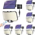 234 LED Solarleuchte Solarlampe mit Bewegungsmelder Außen Fluter Sensor Strahler