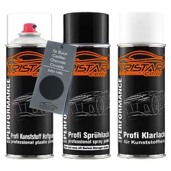 Lack Spraydosen Set Kunststoff für Buick Cadillac 24U 146L Regatta Blue Perl