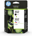 HP 302 Black + HP302 Tri- Colour Tintenpatrone  Druckerpatronen Neu)MHD 12.2025)