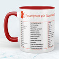 Bedruckte Tasse mit PowerPoint Shortcuts Kurzbefehlen, Büro Geschenk