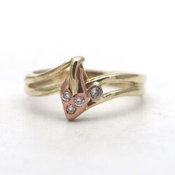 Ring 585 Gold 14 Karat Gelbgold Rosegold Farbstein Damen Wert 490,-