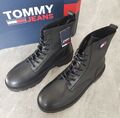 Tommy Hilfiger Jeans Lace Up Warm Lined Herren Stiefel Boots Outdoor EUR46 Black